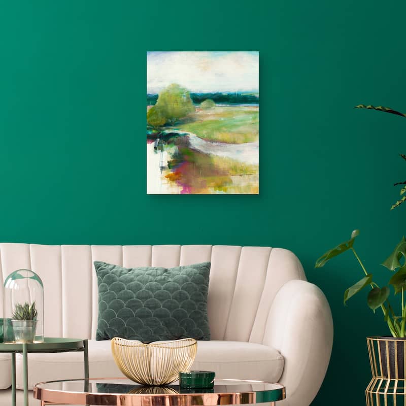 Crossing the Stream by Jill Martin Canvas Art Print