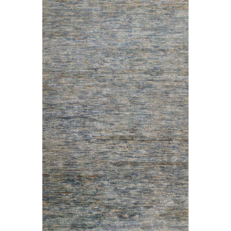 Momeni Etra Hand Knotted Jute and Cotton Area Rug - 8' x 10' - Blue - Runner/Rectangle