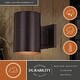 preview thumbnail 3 of 12, VAXCEL Chiasso 1-Light Outdoor Wall Sconce, Rust-Resistant Aluminum, Metal Shade, LED Compatible, Dark Sky Compliant