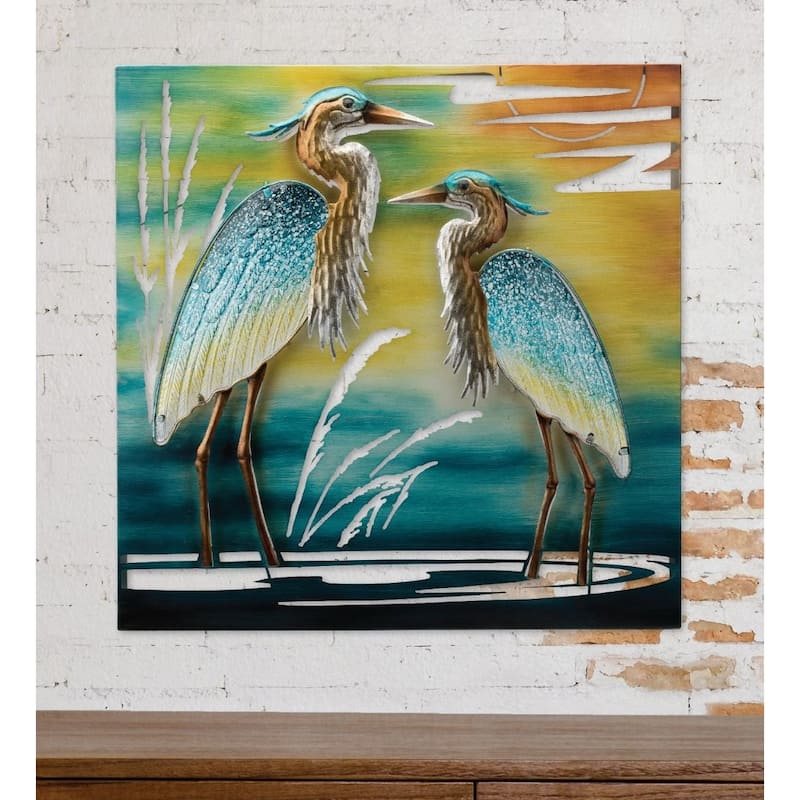 Double Heron Wall Decor