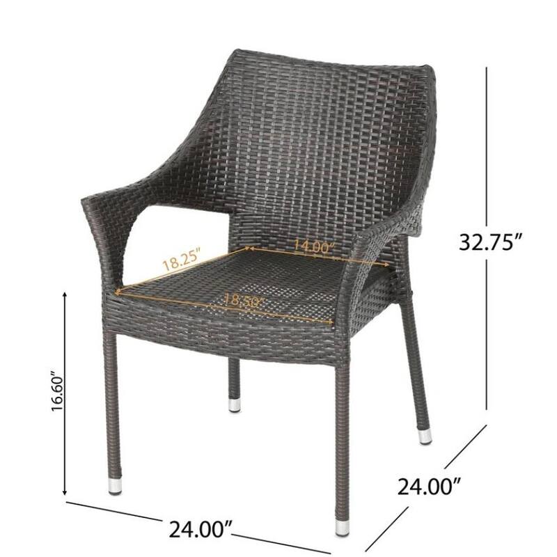 Patio Chair Dining Chair Set of 4, Outdoor Wicker Chair Leisure Chair Club Chair Arm Chair Reading Chair