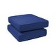 preview thumbnail 30 of 67, Haven Way Universal Outdoor Ottoman Cushion (Set of 2) Cobalt