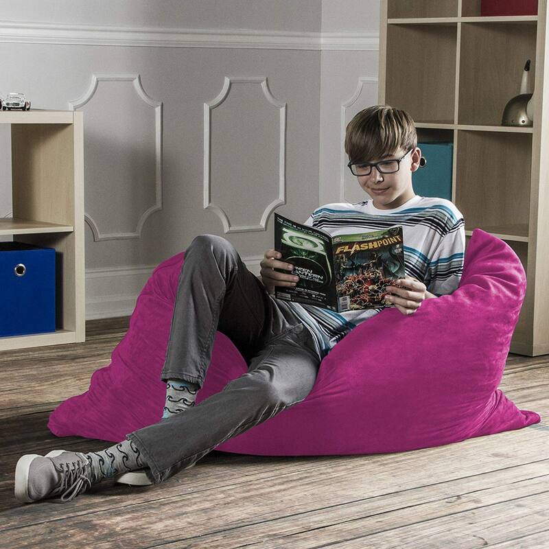 Microsuede Kids Bean Bag Pillow - 44" - Fuchsia Pink