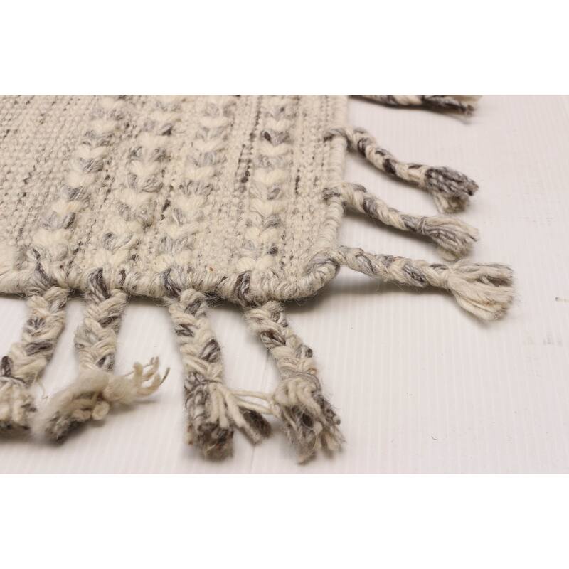 ECARPETGALLERY Hand-knotted Tangier Beige Wool Rug - 9'0 x 11'11