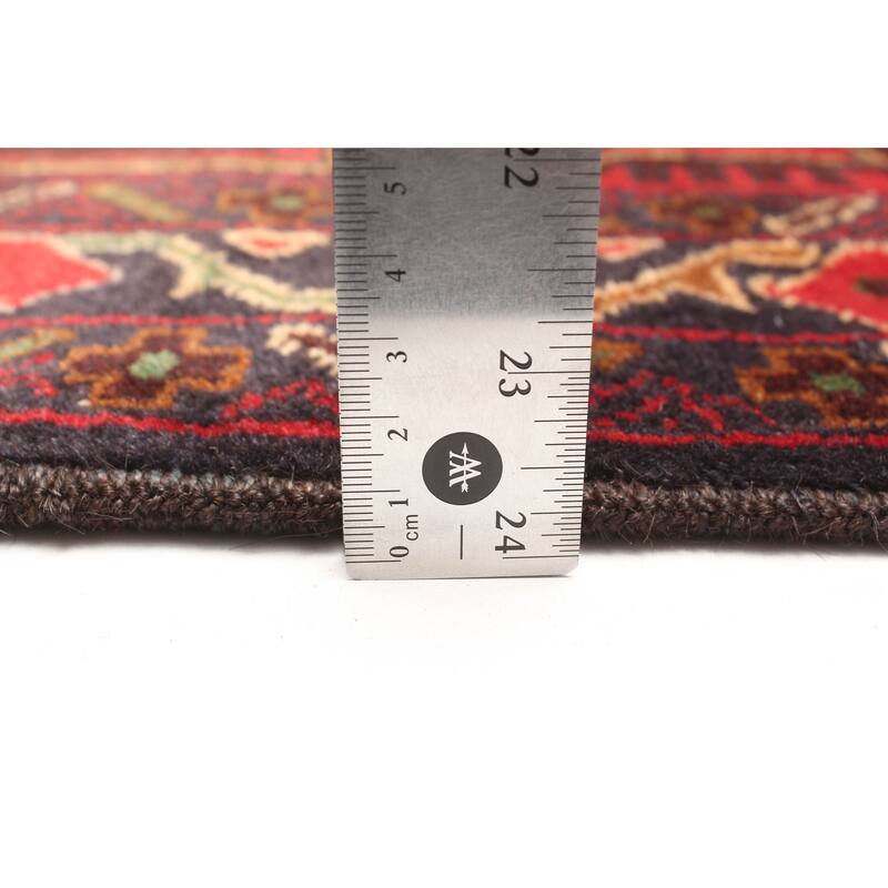 ECARPETGALLERY Hand-knotted Teimani Red Wool Rug - 2'9 x 6'5