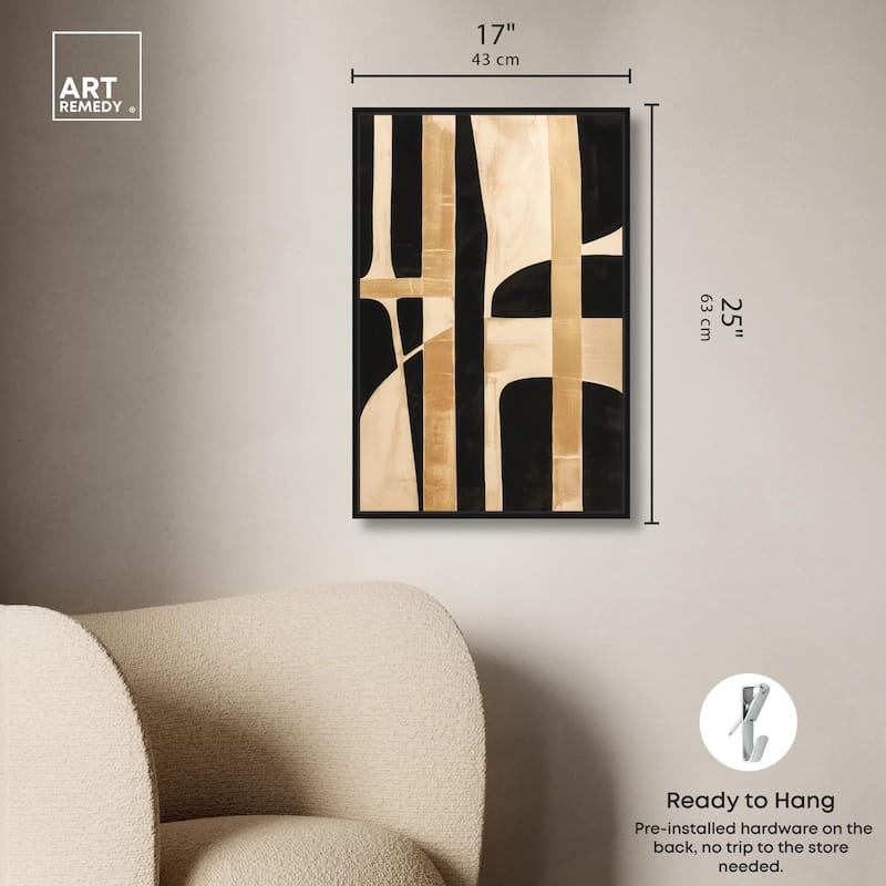 Noir and Gold I Canvas by Art Remedy