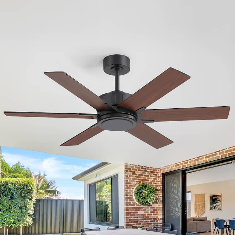 48/56/60 Inch Reversible Blade Ceiling Fan No Light with Remote Control - 48 Inch