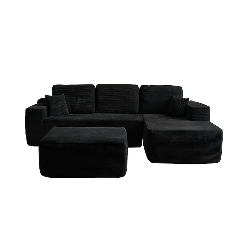 ​​OVIOS Lazy Chaise Lounge Sofa with Ottoman​