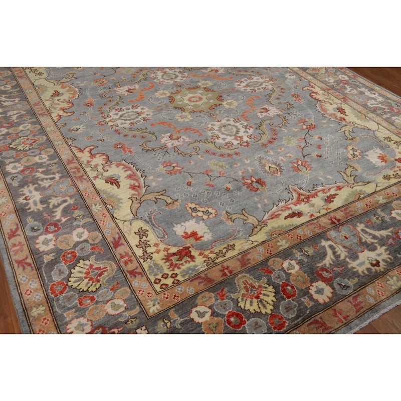 Vegetable Dye Oushak Oriental Area Rug Handmade Wool Carpet - 8'2" x 10'4"