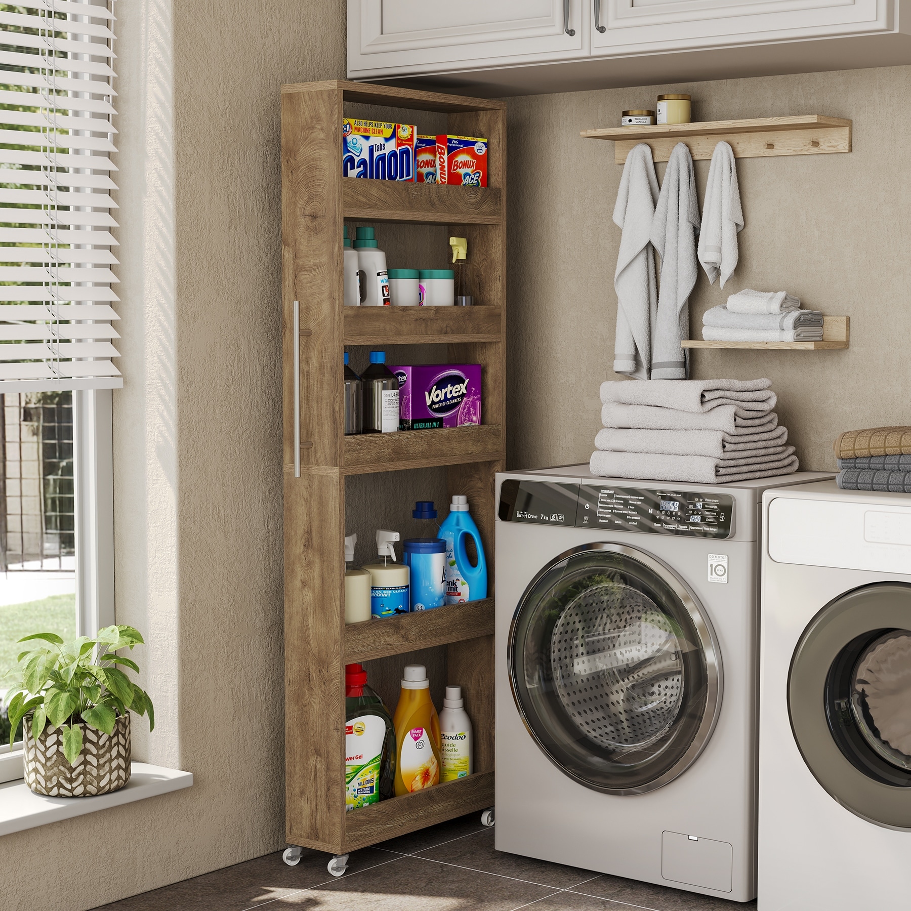 チョム　エブリイフレシャス　tall 5-tier-Tall-Slim-Storage-Cart-