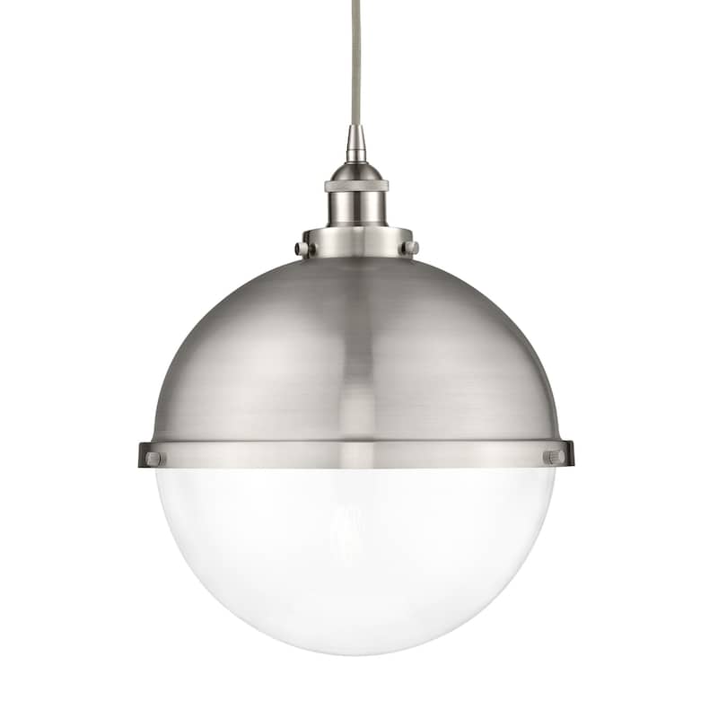 Innovations Lighting 616-1PH-16-13 Hampden Pendant Hampden 13" Wide - Brushed Satin Nickel / Clear