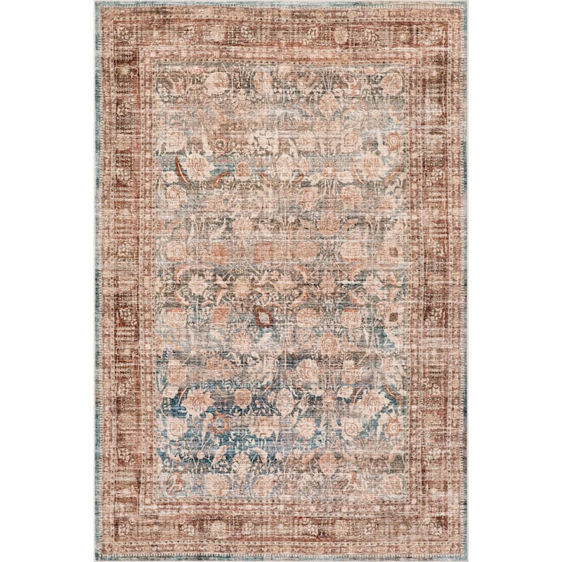 Nuloom Meyden Bordered Traditional Washable Area Rug