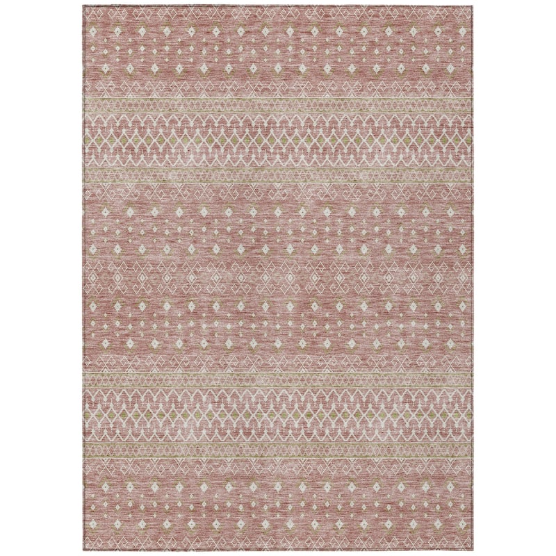 HomeRoots Tribal Transitional Rectangle Outdoor Rug