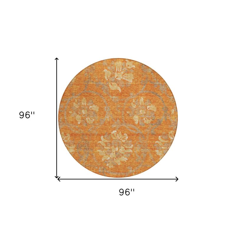 HomeRoots Floral Traditional Rectangle Outdoor Rug
