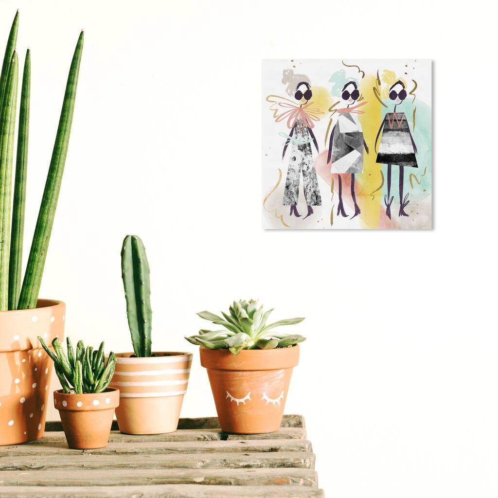 Wynwood Studio Canvas Fashion and Glam Summer Outfits Yellow and Mint Green Modern & Contemporary Wall Art Canvas Print