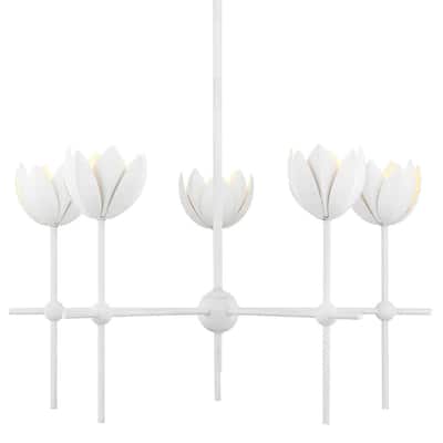 Bellevue SHCH60472 5 Light 26" Wide Chandelier with Floral Shades