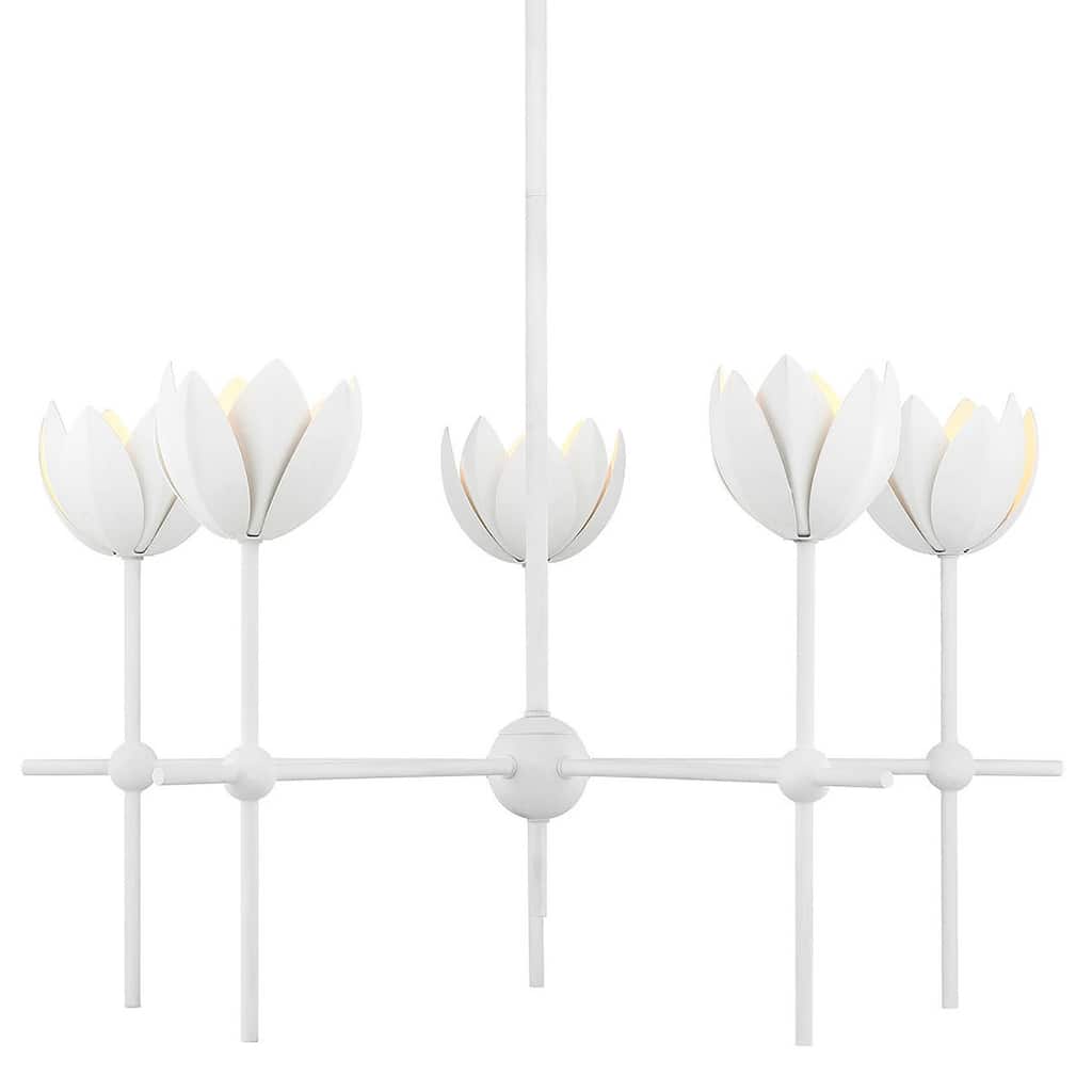 Bellevue SHCH60472 5 Light 26" Wide Chandelier with Floral Shades