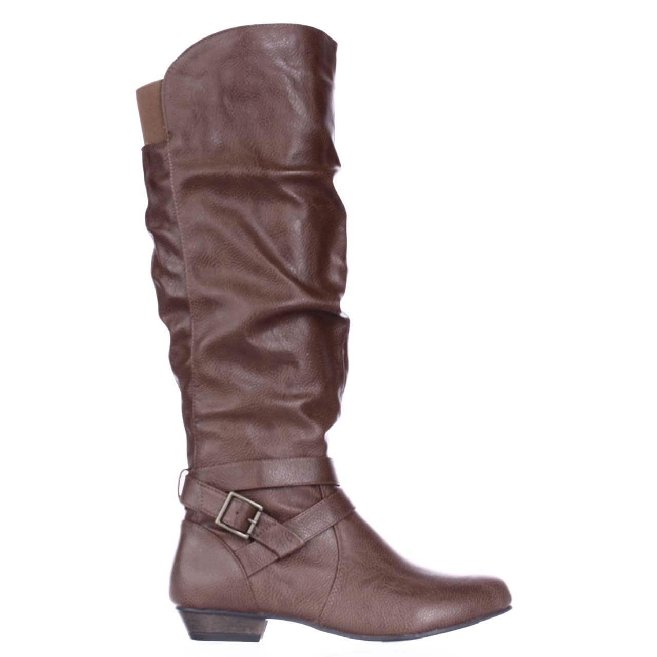 cognac slouch boots