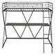 preview thumbnail 8 of 7, Twin Size Loft Bed with Rectangle Desk, Ladder & Full-Length Guardrails, X-Shaped Premium Steel Frame, Teens & Kids' Furniture