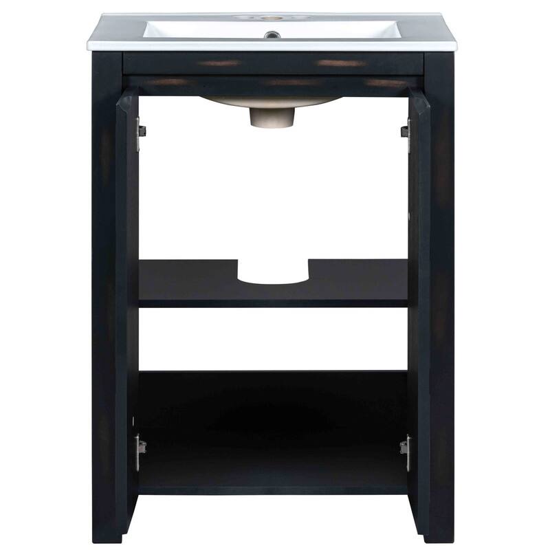 24''/36" Bathroom Vanity Organizer with Sink,Combo Cabinet Set，Bathroom Storage Cabinet