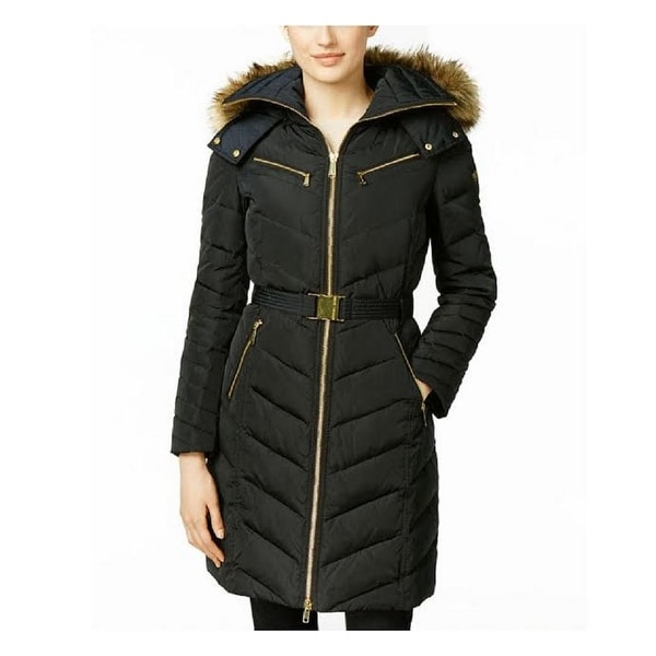 michael kors womens black puffer coat
