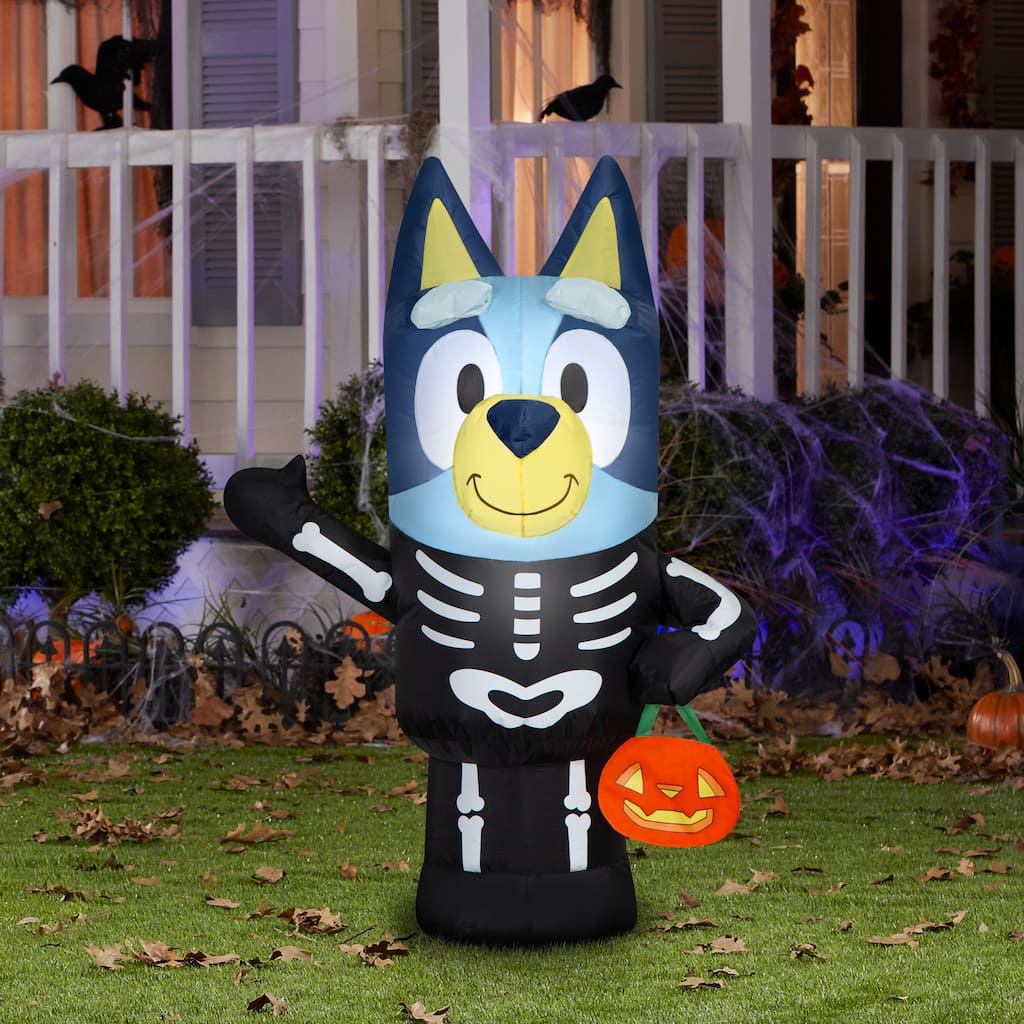 Airblown-Bluey in Skeleton Costume-Bluey
