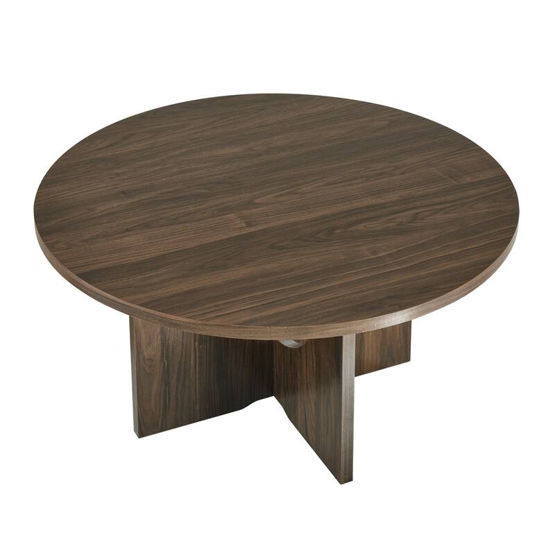 Sleek Modern Coffee Table, Solid MDF Construction, Nordic Design, Easy Assembly - 35.8"
