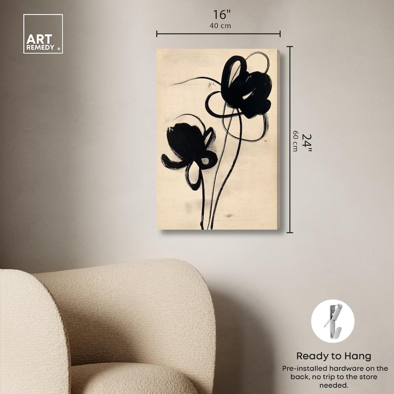 Florals in the Minimal I Canvas by Art Remedy, Gallery Wrapped