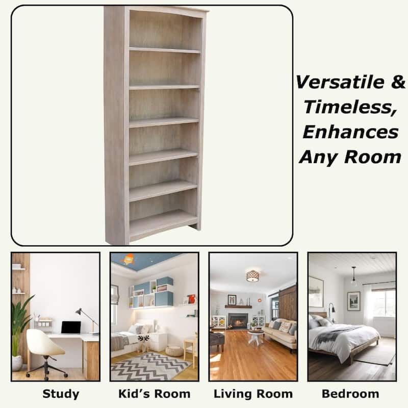 Porch & Den Solid Wood Shaker Bookcase