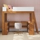preview thumbnail 10 of 27, Max and Lily Mid-Century Modern Twin Loft Bed with Wraparound Desk and Shelves