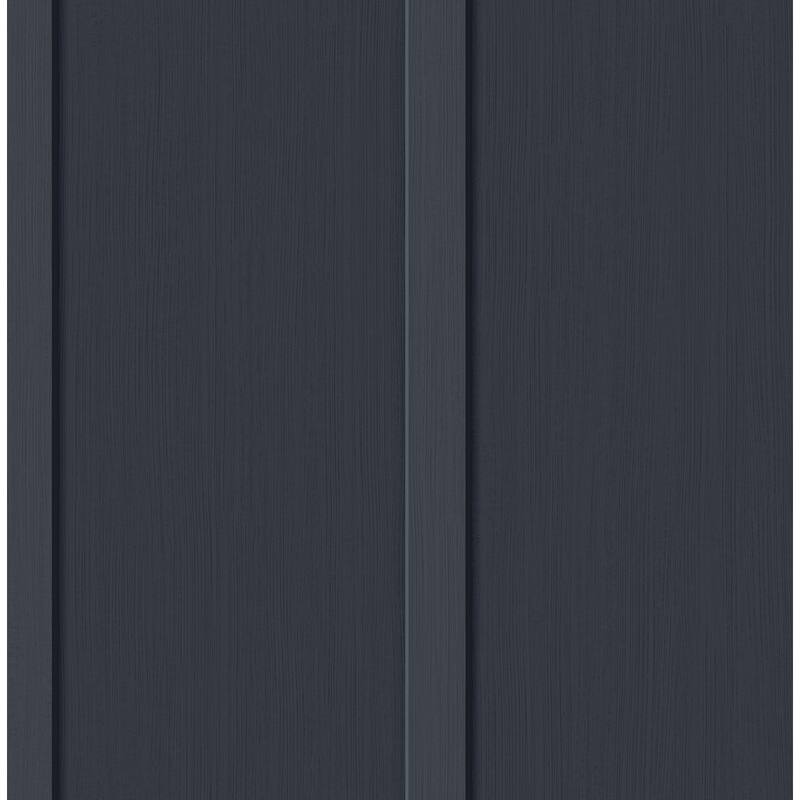 Seabrook Designs Faux Board & Batten Prepasted Wallpaper - 20.5 in. W x 33 ft. L - Dark Blue