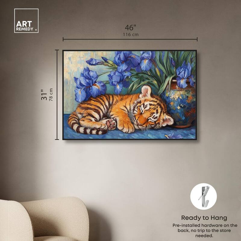Gentle Tiger Nap Canvas by Art Remedy