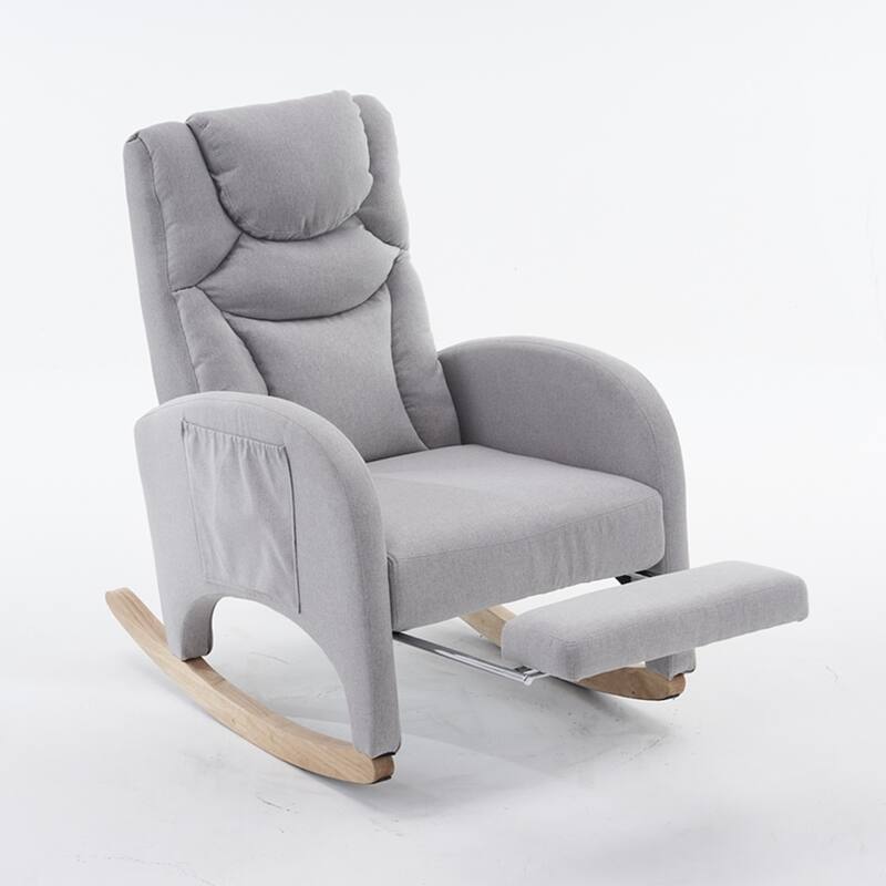 Rocking Chair With Adjustable Footrest