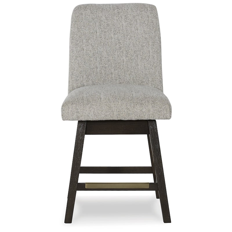 Signature Design by Ashley Burkhaus Beige/Dark Brown Counter Height Barstool （Set of 2) - 20" W x 24.5" D x 40.5" H