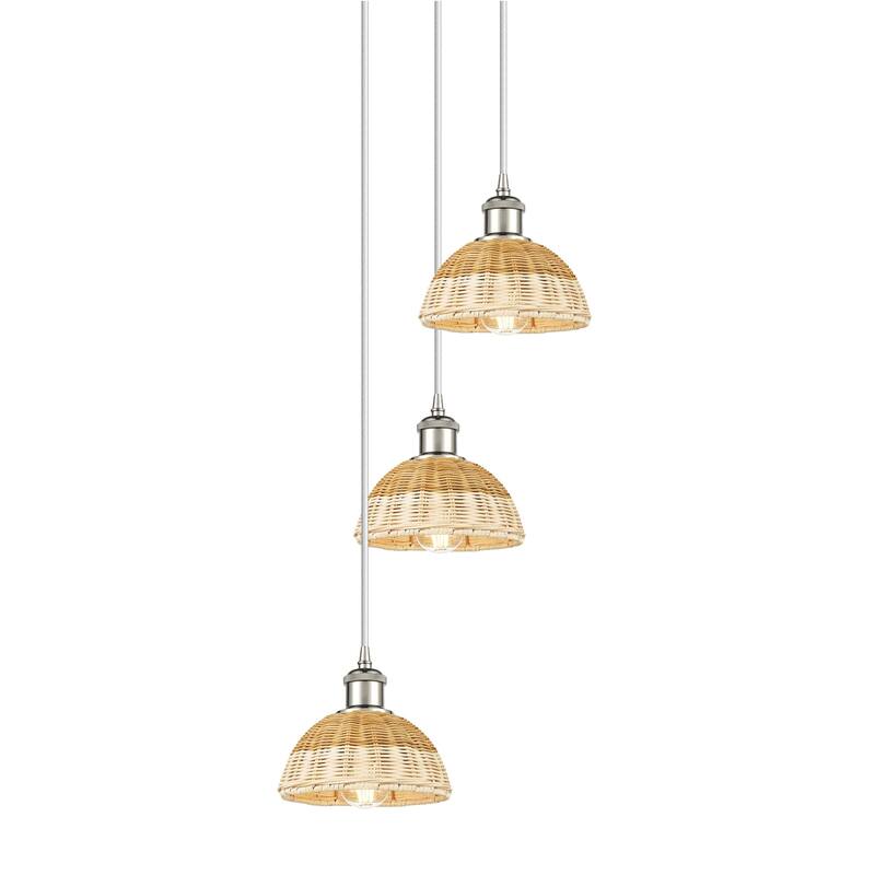 Innovations Lighting 113B-3P-29-14 Bristol Natural II Pendant Bristol - Polished Nickel / Natural