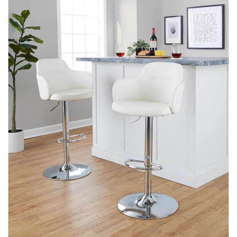 Strick & Bolton Iglabo Adjustable Bar Stool (Set of 2)