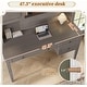 preview thumbnail 98 of 156, Farmhouse Executive L Shaped Desk Home Office Desk with Drawers and Storage Cabinet & Power Outlet