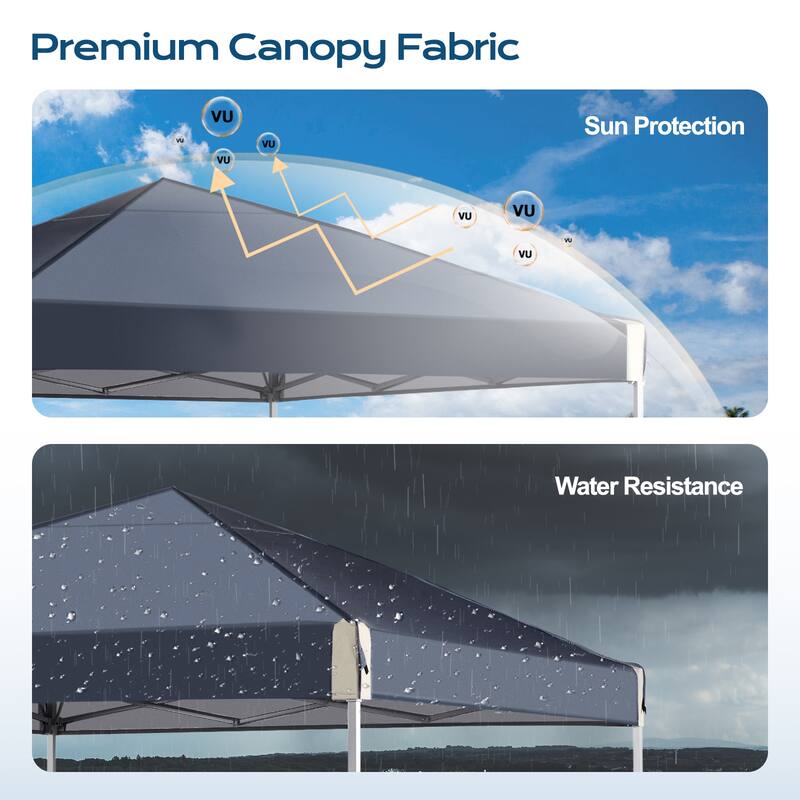 Aoodor 10' x 10' Outdoor Pop Up Canopy Tent, Commercial Instant Reinforce Canopy