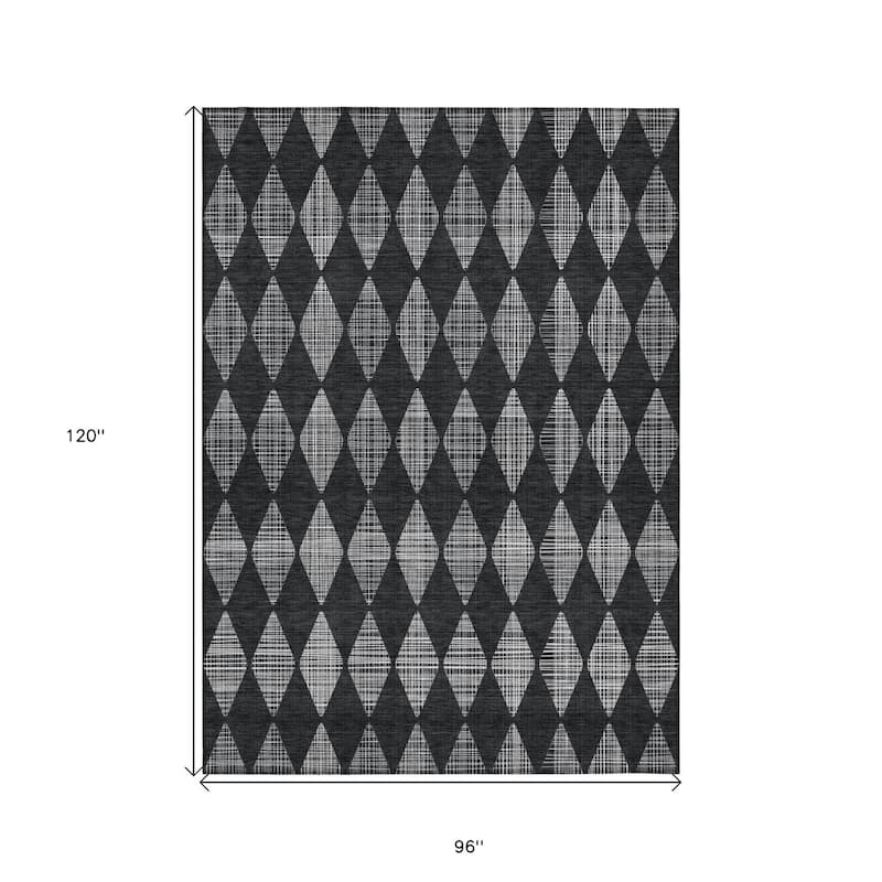 HomeRoots Geometric Transitional Rectangle Outdoor Rug