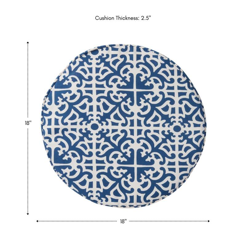 Greendale Home Fashions 18" Round Outdoor Chair Pad (Set of 2)