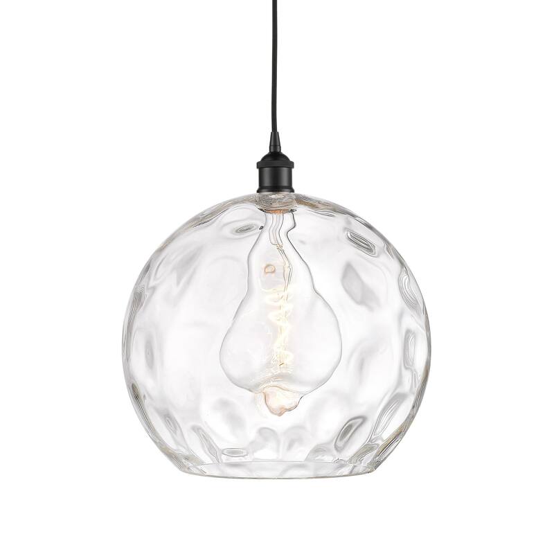 Innovations Lighting 616-1P-16-13 Athens Pendant Athens 13" Wide - Matte Black / Clear Water Glass
