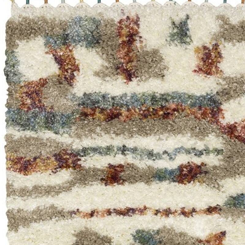 HomeRoots Abstract Modern Runner Area Rug