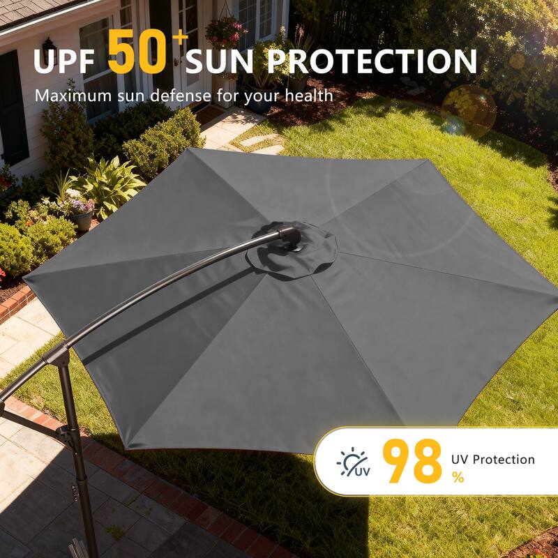 Outdoor 10FT Patio Offset umbrella for Garden