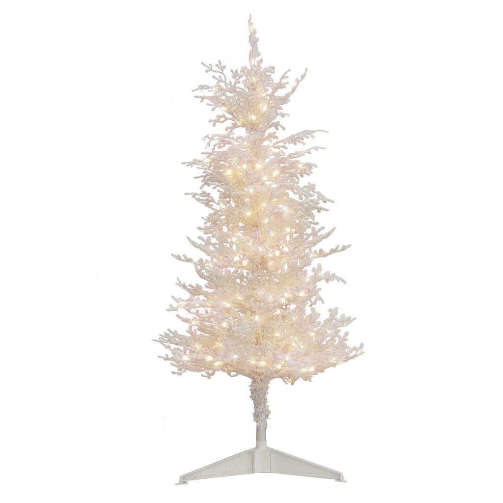 National Tree Company 4 ft. HGTV Home Collection Pre-Lit Christmas by the Sea Coral Tree - 4 Foot