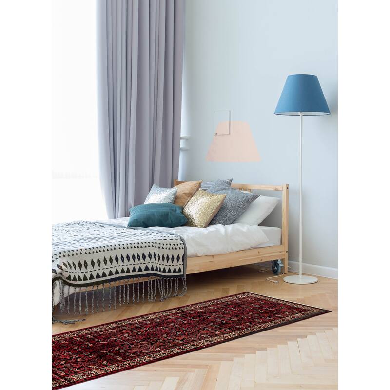 ECARPETGALLERY Hand-knotted Andelz Red Wool Rug - 3'8 x 13'4