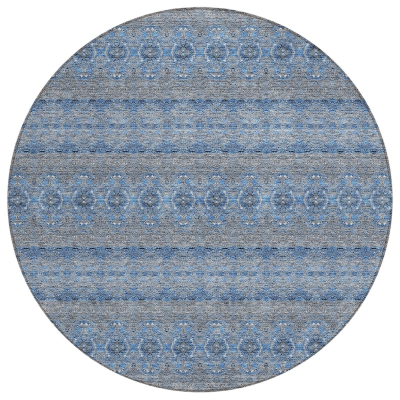 HomeRoots Floral Medallion Transitional Rectangle Outdoor Rug