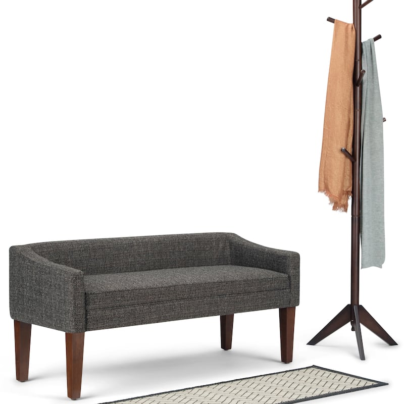 WYNDENHALL Layla 50 inch Wide Contemporary Upholstered Bench - 50"x 22"x 23.8" - Dark Grey