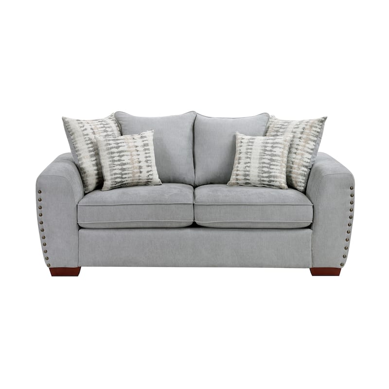 Fremont & Park Ezra 70" Chenille Living Room Loveseat with 6 Decor Pillows
