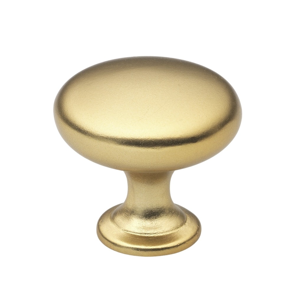 GlideRite 10-Pack 1-1/8 in. Gold Round Cabinet Knobs - Brass Gold