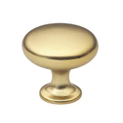GlideRite 25-Pack 1-1/8 in. Gold Round Cabinet Knobs - Brass Gold